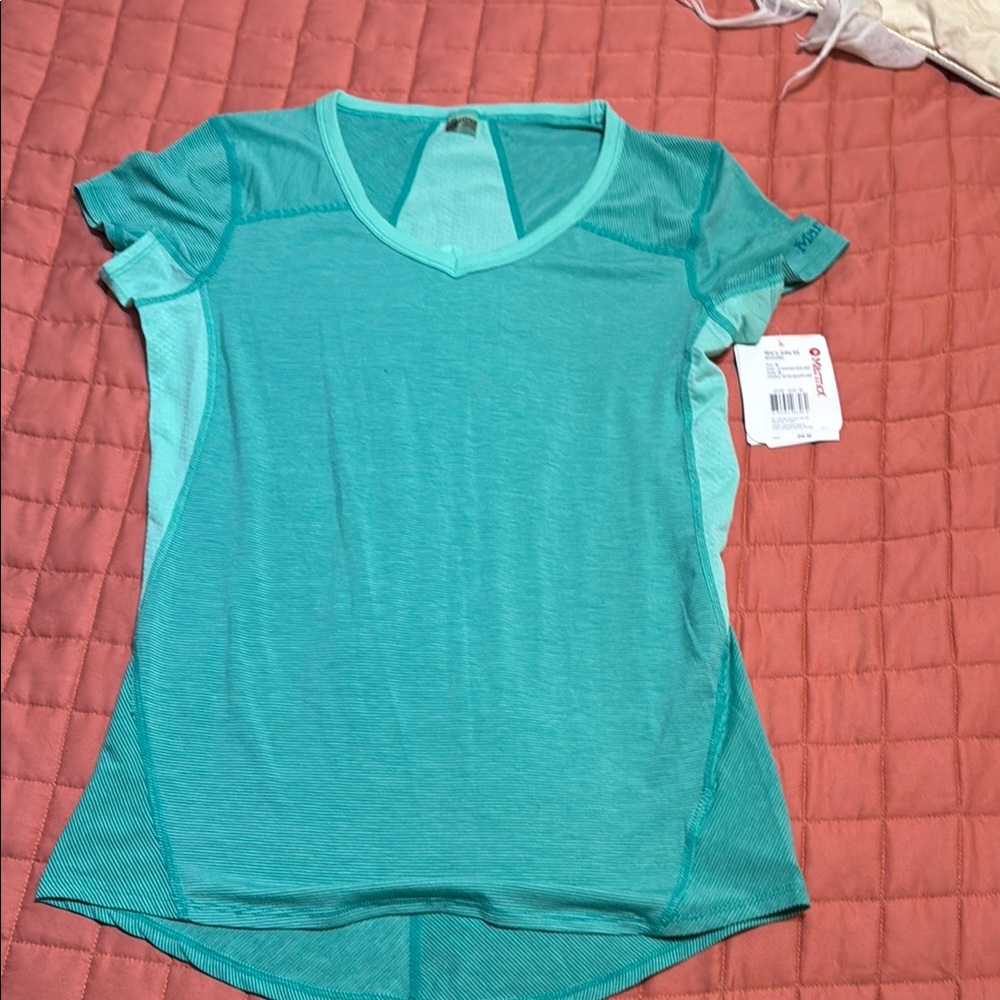 Women's Teal V-Neck Top